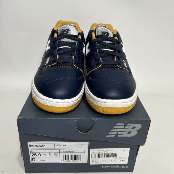 New Balance Shoes 550 “Michigan/Navy Yellow” 2024 - Picture 2 of 6
